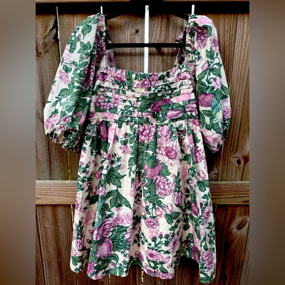 Abercrombie and Fitch Emerson Poplin Puff Sleeve Mini Dress NWOT XL